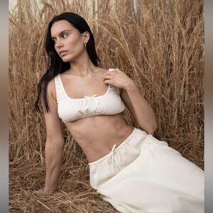 WeWoreWhat Tie Waist Skirt with Srunchy Top.